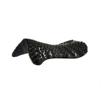 Gel massage schokdemper verhoogd voor- en achteraan Acavallo Zwart