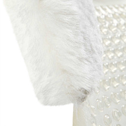 Gel-masserend schokabsorberend kussen met uitsparing van schapenwol Acavallo Transparant / wit