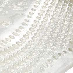 Gel-masserend schokabsorberend kussen met uitsparing van schapenwol Acavallo Transparant / wit