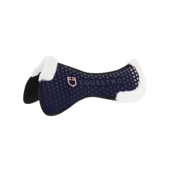 Ademend schokdemper van ecologische wol met grip Equestro Marine Marineblauw