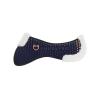 Ademend schokdemper van ecologische wol met grip Equestro Marine Marineblauw