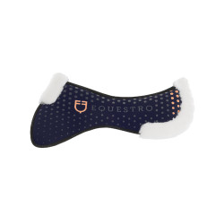 Ademend schokdemper van ecologische wol met grip Equestro Marine Marineblauw