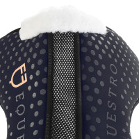 Ademend schokdemper van ecologische wol met grip Equestro Marine Marineblauw