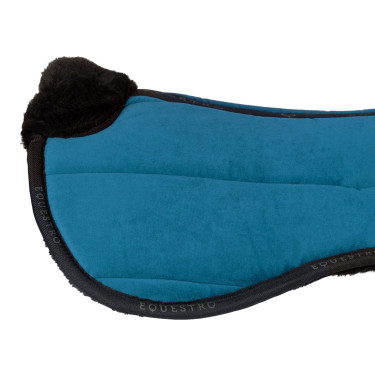 Ecologische wollen schokdemper Equestro Petrol / zwart Blauw