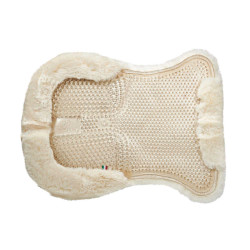 Gel schokdemper met volledige achterverhoging van schapenwol Acavallo Transparant / natuurlijk