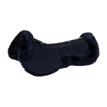 Katoenen schokdemper met zakken en schapenvacht Equestro Blauw / marine