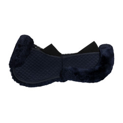 Katoenen schokdemper met zakken en schapenvacht Equestro Blauw / marine