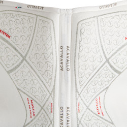 Geheugenschuim schokdemper met hexagonaal gel en verhoogde voorkant Acavallo Wit / zilver