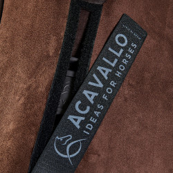 Schokdemper met configureerbare zakken en Piuma WFS-pad in plat suède Acavallo Bruin