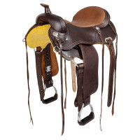 Western trailzadel ronde schoft full quarter 8020 Bruin