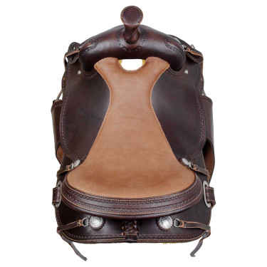 Western trailzadel ronde schoft full quarter 8020 Bruin