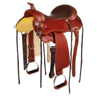 Western trailzadel ronde schoft full quarter 8020 Bruin