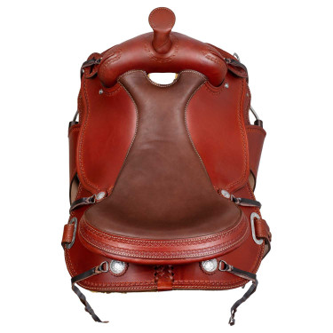 Western trailzadel ronde schoft full quarter 8020 Hazelnoot Bruin