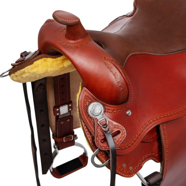 Western trailzadel ronde schoft full quarter 8020 Hazelnoot Bruin