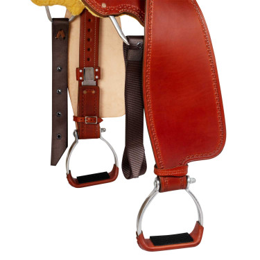 Western trailzadel ronde schoft full quarter 8020 Hazelnoot Bruin