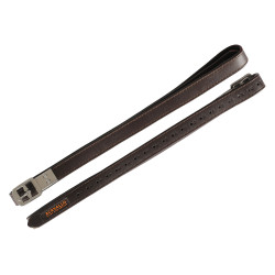 Stijgbeugelriemen Acavallo Leer Binnenkant Nylon Donkerbruin Stijgbeugelriemen Acavallo Leer Binnenkant Nylon Donkerbruin