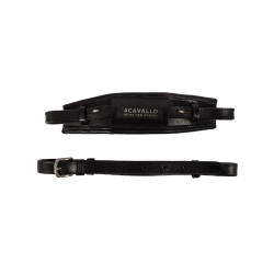 Leren neusriem Acavallo voor Hackamore Zwart