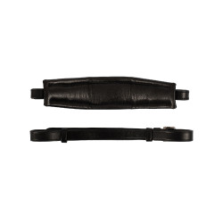 Leren neusriem Acavallo voor Hackamore Zwart