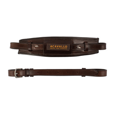 Leren neusriem Acavallo voor Hackamore Donkerbruin