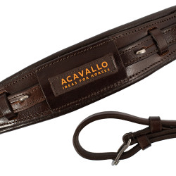Leren neusriem Acavallo voor Hackamore Donkerbruin