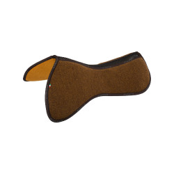 Acavallo CSO schokdemper vilt Close Contact met ruggegraatuitsparing en traagschuim Kastanjebruin mosterdgeel Acavallo CSO schokdemper vilt Close Contact met ruggegraatuitsparing en traagschuim Kastanjebruin mosterdgeel