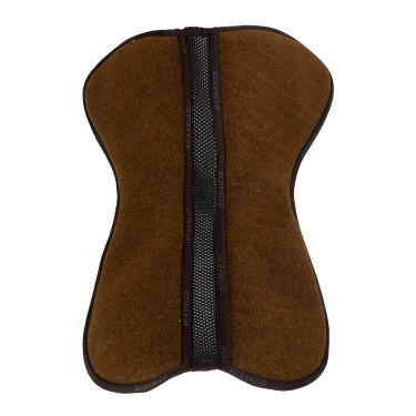 Acavallo CSO schokdemper vilt Close Contact met ruggegraatuitsparing en traagschuim Kastanjebruin mosterdgeel Acavallo CSO schokdemper vilt Close Contact met ruggegraatuitsparing en traagschuim Kastanjebruin mosterdgeel