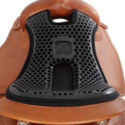 Zadelhoes Acavallo Ortho-Coccyx Western Gel Hexagonal Dri-Lex 20mm Zwart