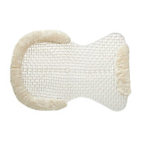 Ademend Gel-schokdemper Acavallo met schapenvacht rand Transparant / natuurlijk