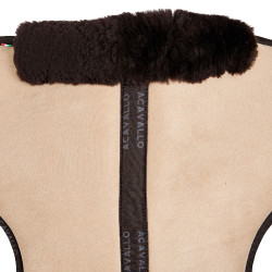 Schokdemper met traagschuim Acavallo Close Contact schapenvacht Zand / bruin Beige