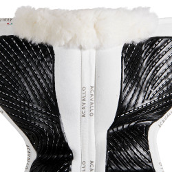 Acavallo Close Contact Classic Gel schokdemper met traagschuim en schapenvacht Wit / wit