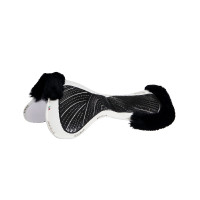 Acavallo Close Contact Classic Gel schokdemper met traagschuim en schapenvacht Bruin / naturel