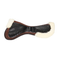 Acavallo Close Contact Classic Gel schokdemper met traagschuim en schapenvacht Bruin / naturel