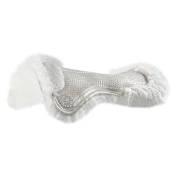 Mixte Close Contact zadelonderlegger Acavallo Classic met volledige schapenvacht Transparant / wit Mixte Close Contact zadelonderlegger Acavallo Classic met volledige schapenvacht Transparant / wit