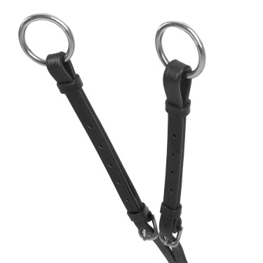 Martingaal-borsttuig Acavallo van leer met 5 punten Zwart