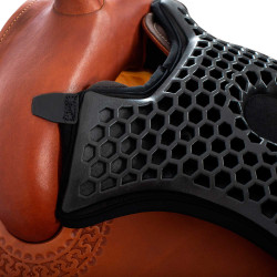 Zadelhoes Acavallo Ortho-Pubis Western Gel hexagonaal 20 mm Drylex Zwart