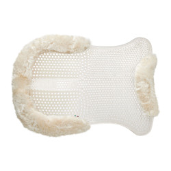 Gel- en schapenvachtverhogend achterkussen Acavallo Natuurlijk Bruin