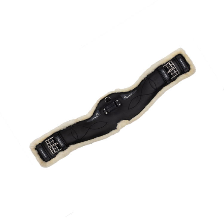 Korte singel van gel en PVC met roestvrijstalen gespen en ecologische wol Acavallo Korte singel van gel en PVC met roestvrijstalen gespen en ecologische wol Acavallo