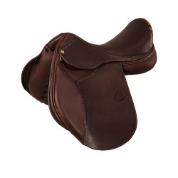 Bernini unisex zadel met wolpanelen Acavallo Donkerbruin