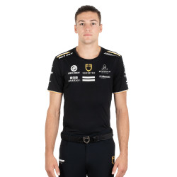 GP training T-shirt heren in technische stof met multi-logo Equestro