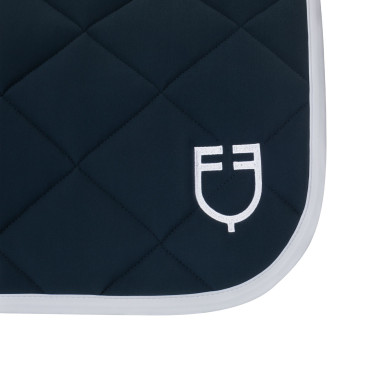 Technische stof dressuurdek met geborduurd logo White Line Equestro Marine Marineblauw Technische stof dressuurdek met geborduurd logo White Line Equestro Marine Marineblauw