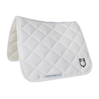 Technische stof dressuurdek met geborduurd logo White Line Equestro Wit