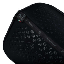 Lycra dressuurpad met gelgrip en bamboevezel aan de onderzijde Acavallo Zwart / zwart
