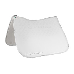 Lycra dressuurpad met gelgrip en bamboevezel aan de onderzijde Acavallo Wit / wit