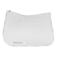 Lycra dressuurpad met gelgrip en bamboevezel aan de onderzijde Acavallo Wit / wit