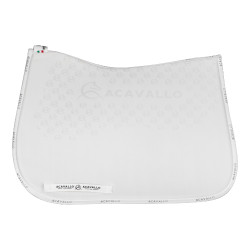 Lycra dressuurpad met gelgrip en bamboevezel aan de onderzijde Acavallo Wit / wit