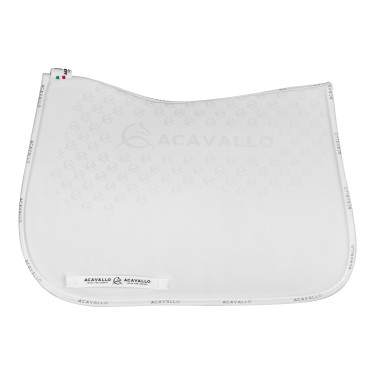 Lycra dressuurpad met gelgrip en bamboevezel aan de onderzijde Acavallo Wit / wit