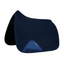 Dressuurdeken in katoen met motief Equestro Marine Marineblauw