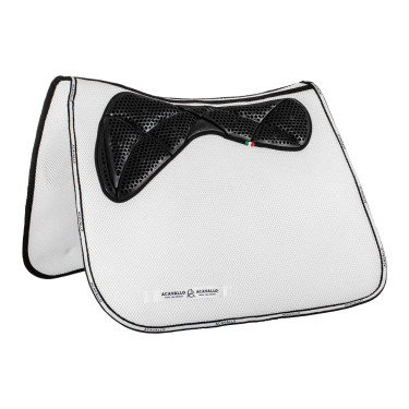 Vierkante dressuurpad van traagschuim met gelgrip en 3D-spacer Acavallo Wit Vierkante dressuurpad van traagschuim met gelgrip en 3D-spacer Acavallo Wit
