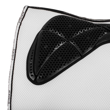 Vierkante dressuurpad van traagschuim met gelgrip en 3D-spacer Acavallo Wit Vierkante dressuurpad van traagschuim met gelgrip en 3D-spacer Acavallo Wit