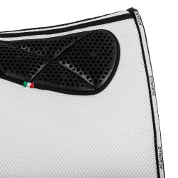 Vierkante dressuurpad van traagschuim met gelgrip en 3D-spacer Acavallo Wit Vierkante dressuurpad van traagschuim met gelgrip en 3D-spacer Acavallo Wit